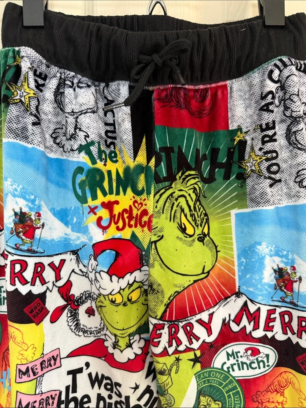 Justice The Grinch Multi-Color Kids Pajama Bottoms
